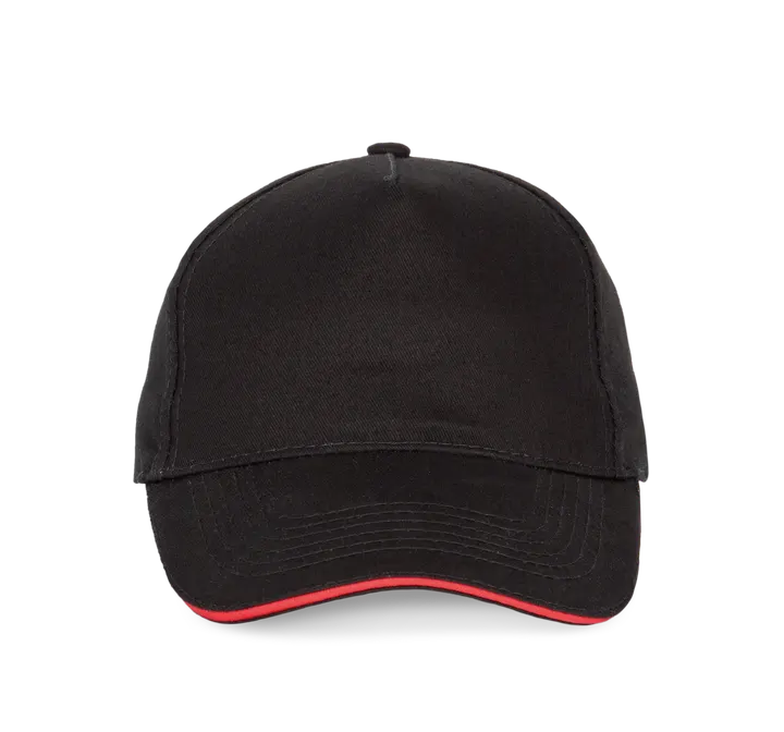 5-Panel-Kappe - Sandwichschirm Black / Red