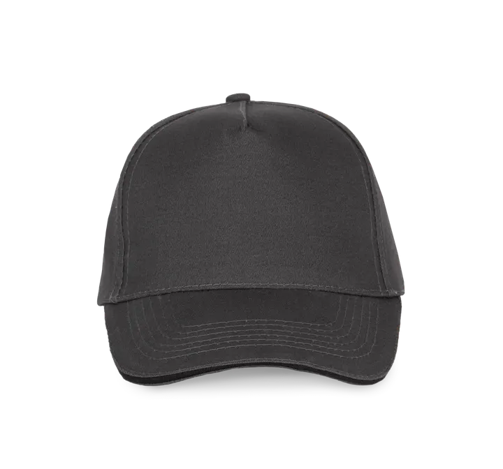 5-Panel-Kappe - Sandwichschirm Dark Grey / Black