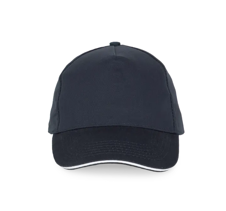 5-Panel-Kappe - Sandwichschirm Navy / White