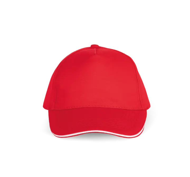 5-Panel-Kappe - Sandwichschirm Red / White