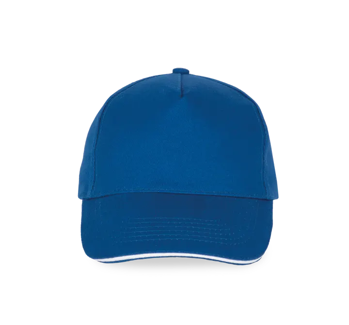 5-Panel-Kappe - Sandwichschirm Royal Blue / White