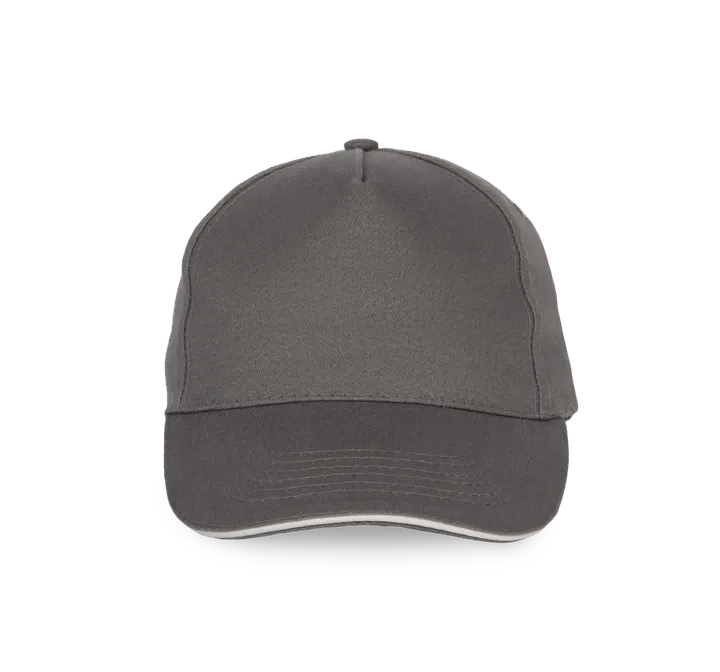 5-Panel-Kappe - Sandwichschirm Slate Grey / Light Grey