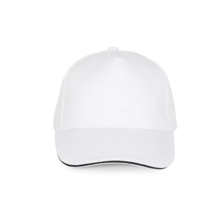 5-Panel-Kappe - Sandwichschirm White / Navy