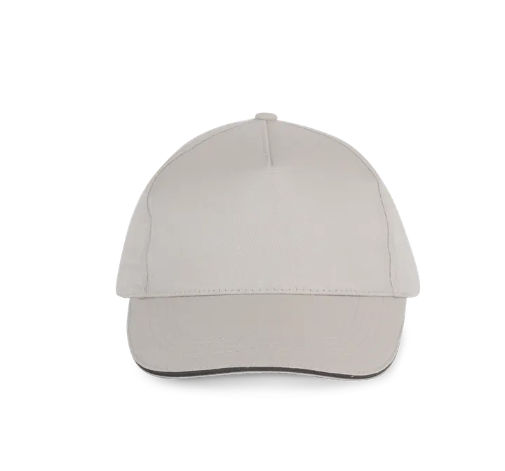 5-Panel-Kappe - Kontrast-Sandwichschirm Light Grey / Dark Grey