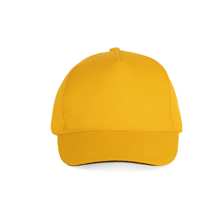 5-Panel-Kappe - Kontrast-Sandwichschirm Yellow / Dark Grey