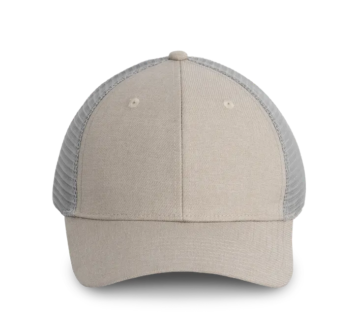 6-Panel Urban Trucker-Kappe Sand Heather / Light Grey