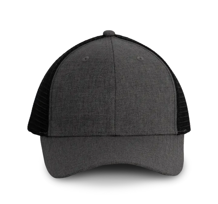 6-Panel Urban Trucker-Kappe Steel Grey Heather / Black
