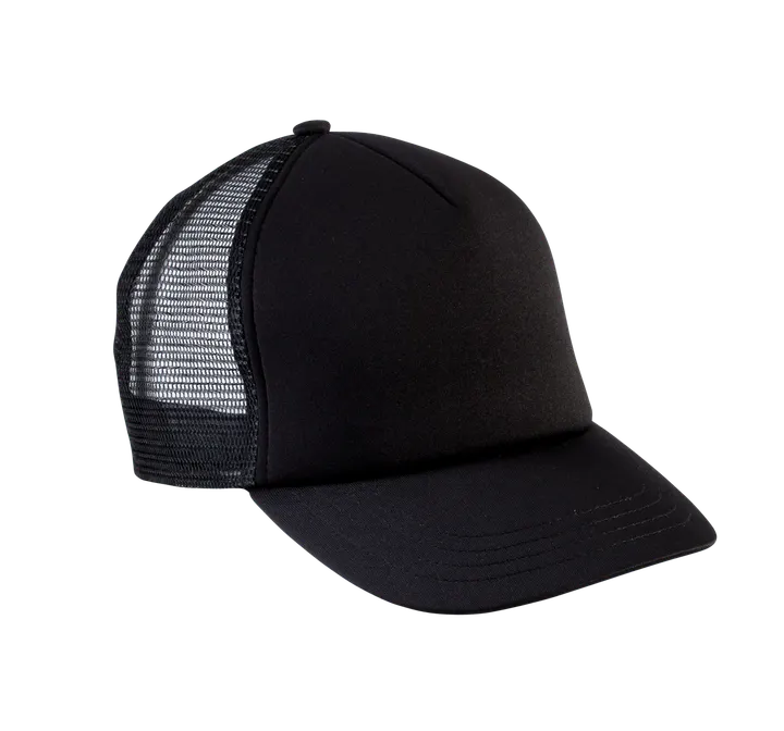 Casquette trucker enfant - 5 panneaux Black