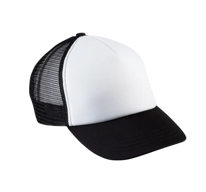 Casquette trucker enfant - 5 panneaux White / Black