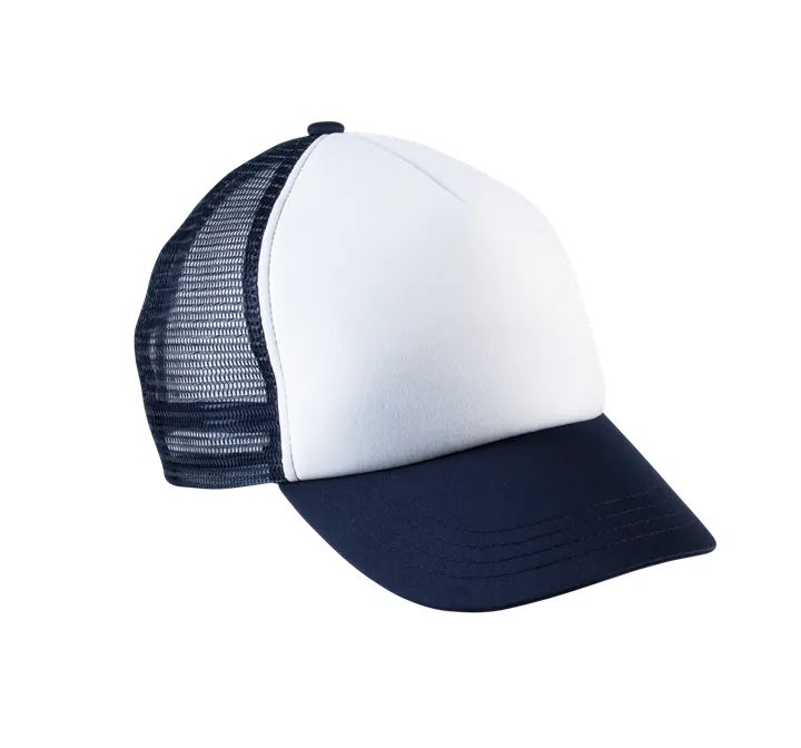 Casquette trucker enfant - 5 panneaux White / Navy