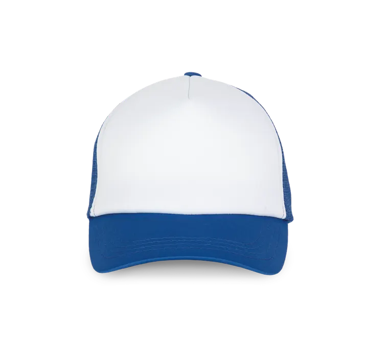 Casquette trucker enfant - 5 panneaux White / Royal Blue