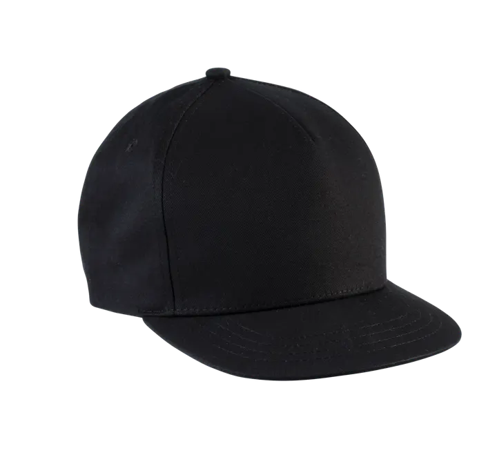 5-Panel Kinder-Snapbackkappe Black