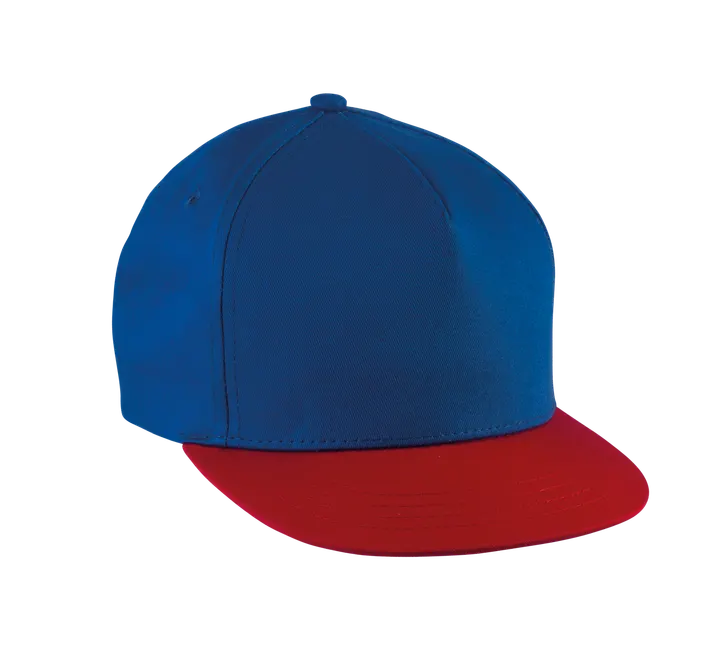 5-Panel Kinder-Snapbackkappe Royal Blue / Red