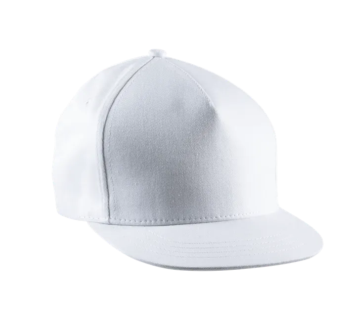 5-Panel Kinder-Snapbackkappe White