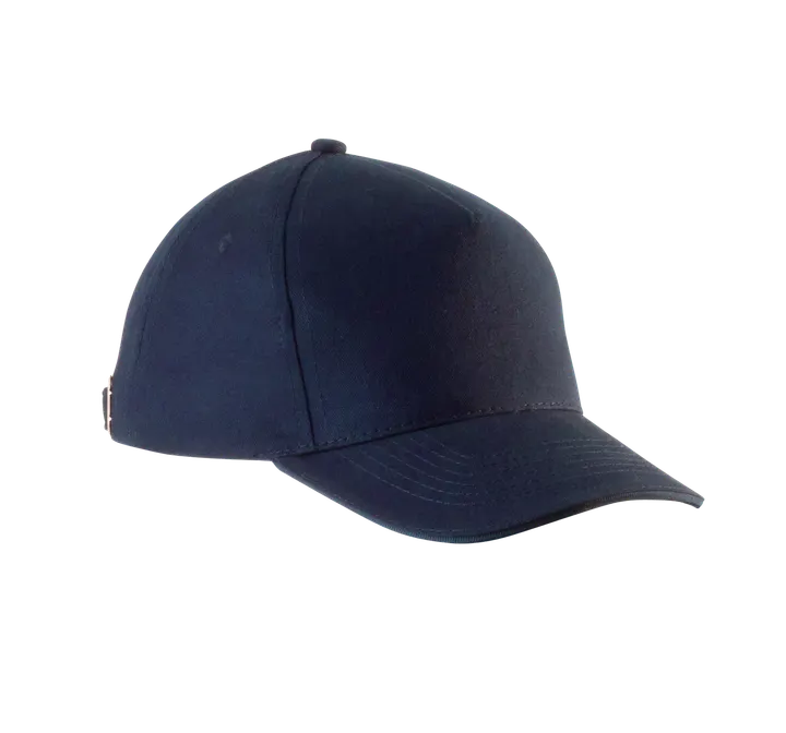 5-Panel Kinderkappe mit Kontrast-Sandwichschirm Navy