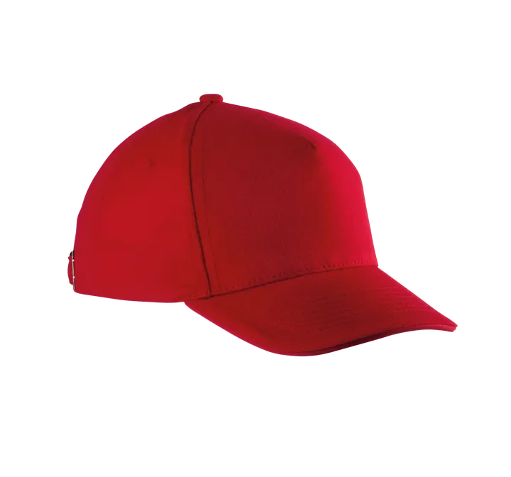 5-Panel Kinderkappe mit Kontrast-Sandwichschirm Red