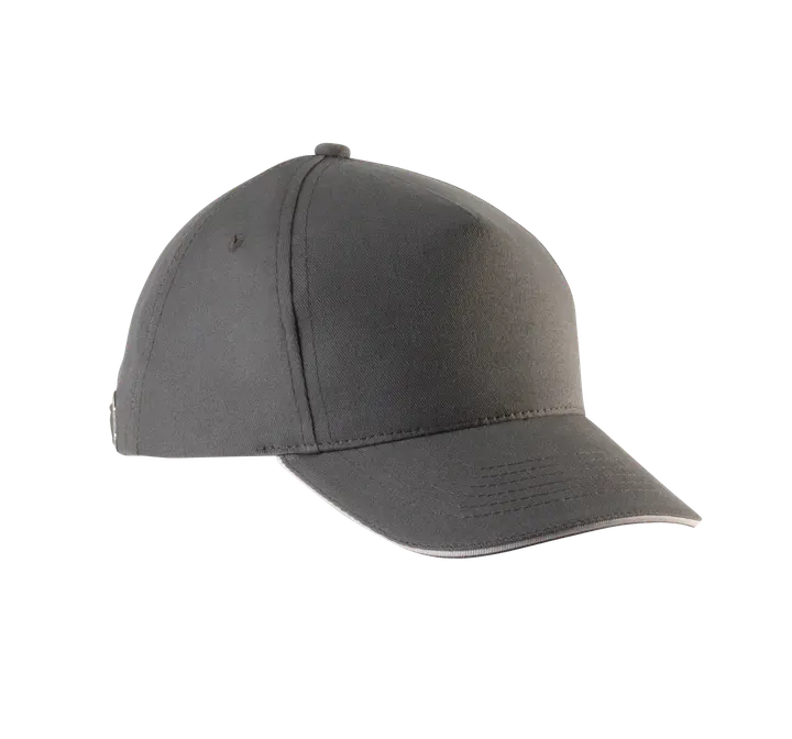 5-Panel Kinderkappe mit Kontrast-Sandwichschirm Slate Grey / Light Grey