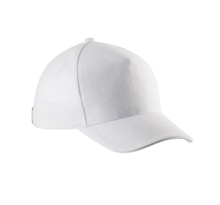 5-Panel Kinderkappe mit Kontrast-Sandwichschirm White