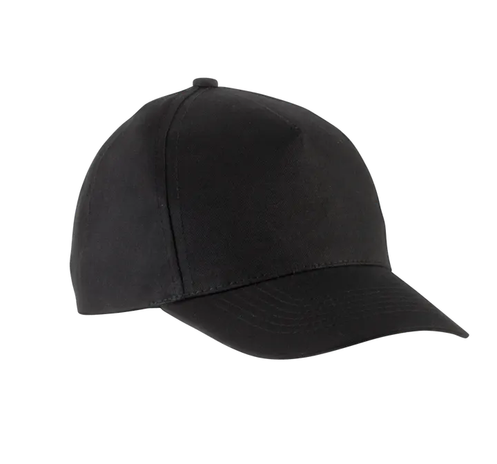 Casquette enfant en coton - 5 panneaux Black