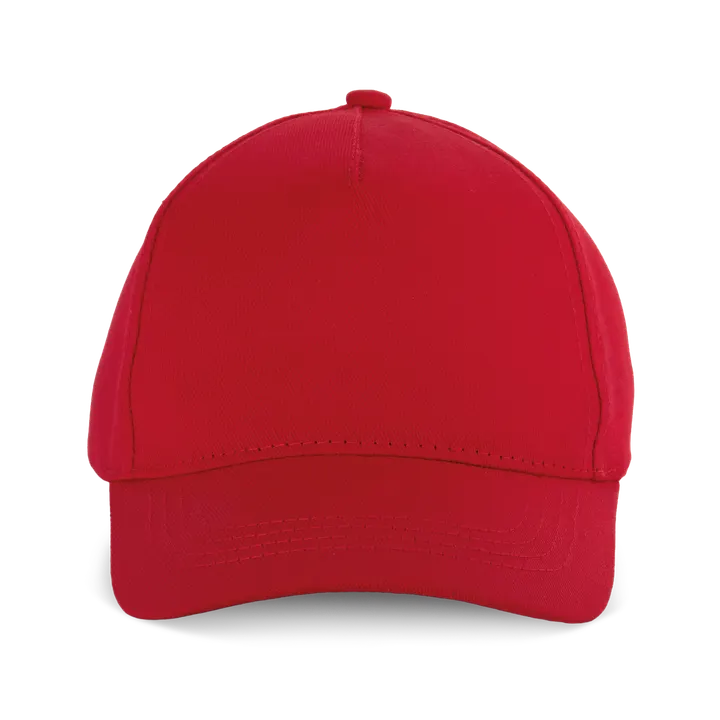 Casquette enfant en coton - 5 panneaux Cherry Red