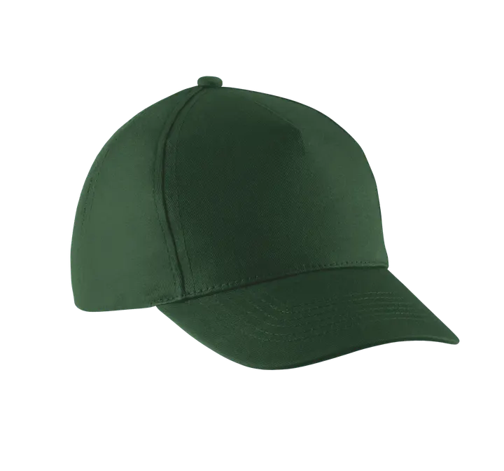 Casquette enfant en coton - 5 panneaux Forest Green