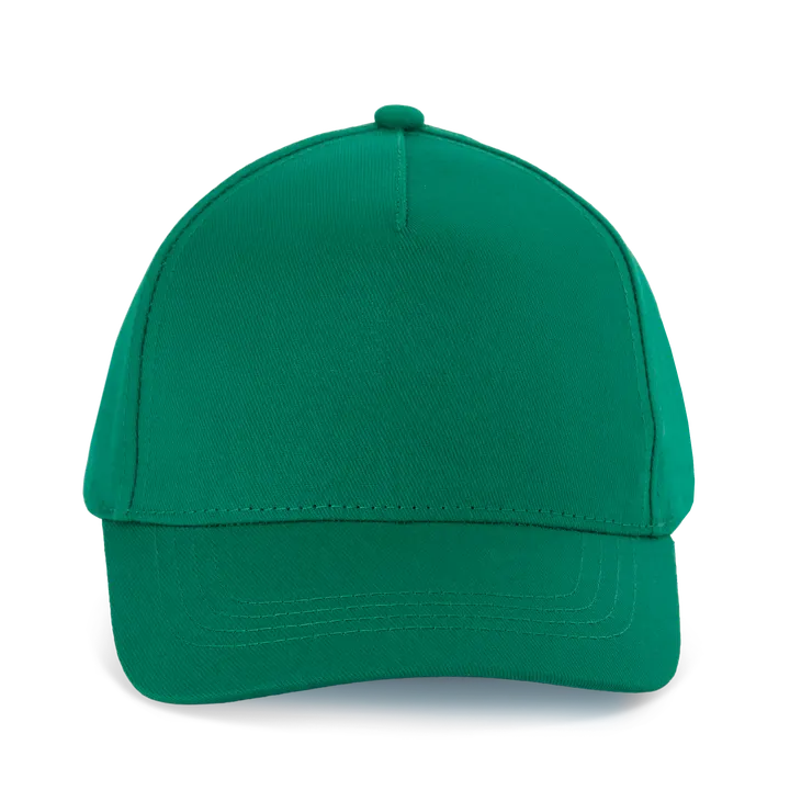 Casquette enfant en coton - 5 panneaux Kelly Green