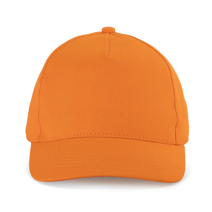 Casquette enfant en coton - 5 panneaux Orange