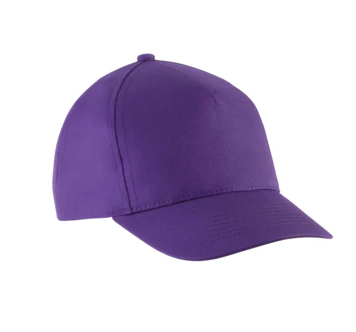 Casquette enfant en coton - 5 panneaux Purple