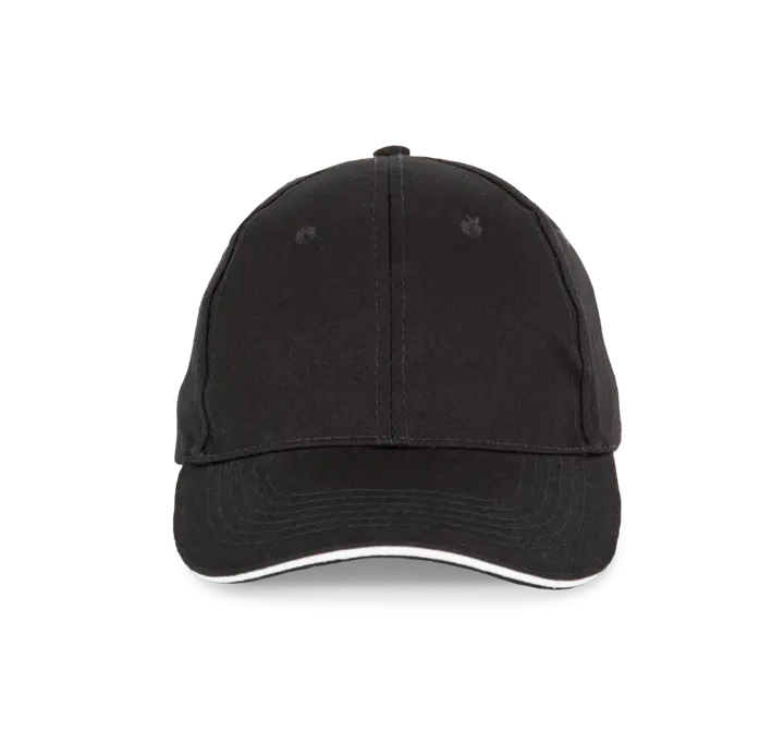 Casquette avec sandwich contrasté - 6 panneaux Black / White