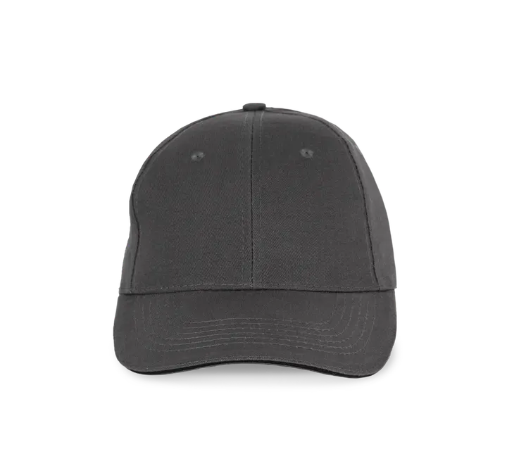 Casquette avec sandwich contrasté - 6 panneaux Dark Grey / Black