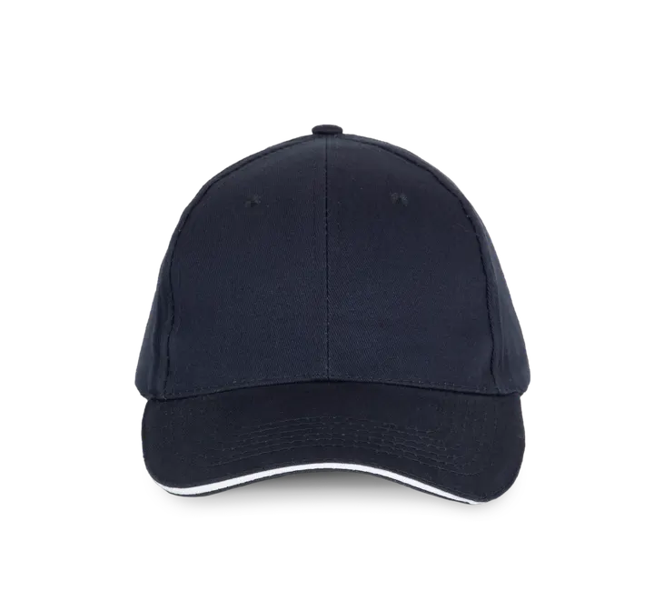 Casquette avec sandwich contrasté - 6 panneaux Navy / White