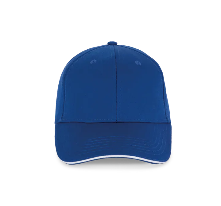 Casquette avec sandwich contrasté - 6 panneaux Royal Blue / White