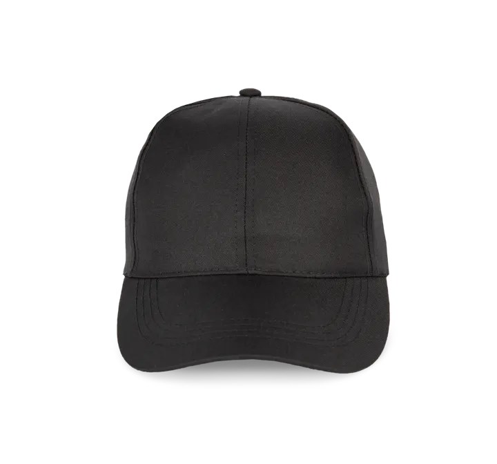 Polyester-Sportkappe mit 6 Panels Black