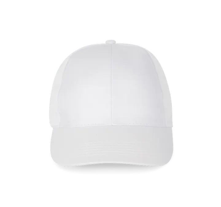 Polyester-Sportkappe mit 6 Panels White
