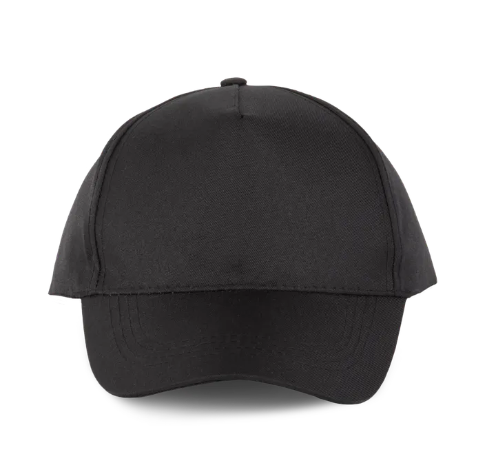 Polyester-Sportkappe mit 5 Panels Black