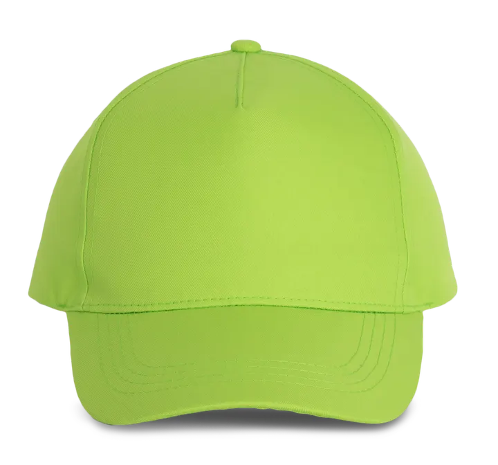 Polyester-Sportkappe mit 5 Panels Lime