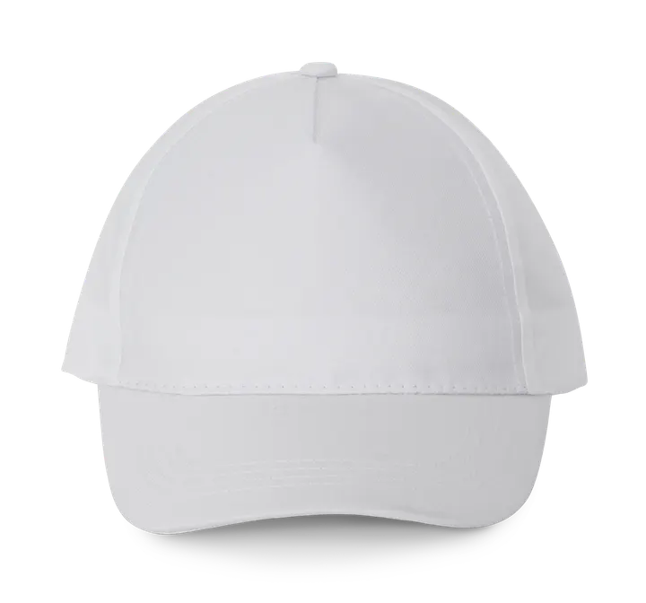 Polyester-Sportkappe mit 5 Panels White