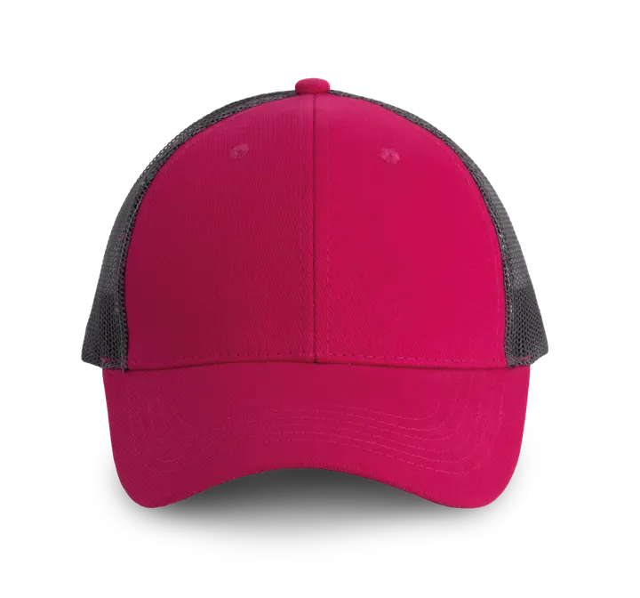 Casquette Trucker - 6 panneaux Fuchsia / Dark Grey