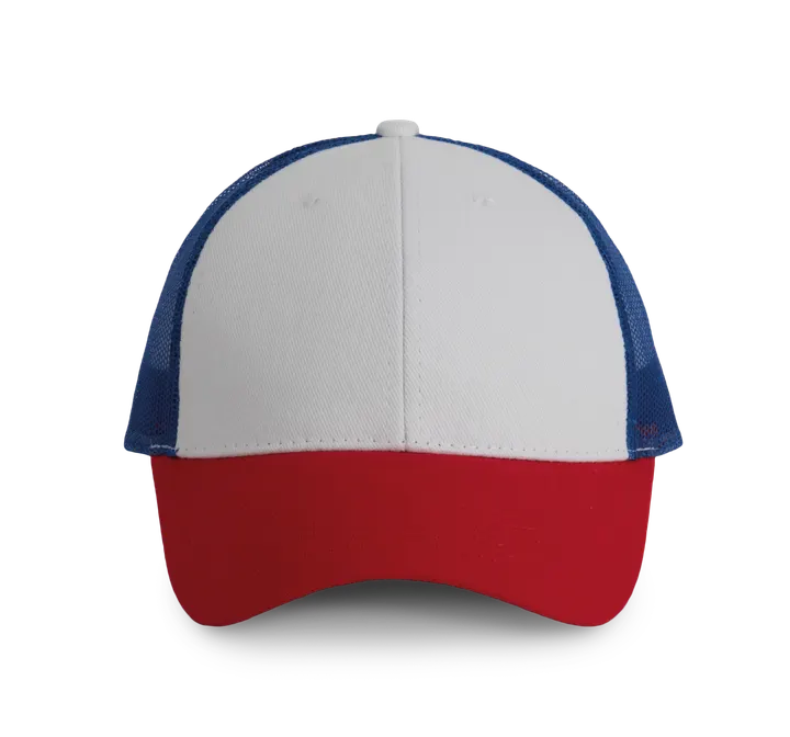 Casquette Trucker - 6 panneaux White / Red / Royal Blue