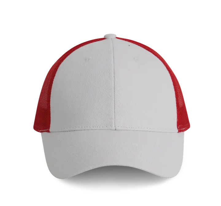 Casquette Trucker - 6 panneaux White / Red