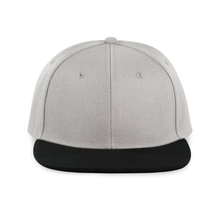 6-Panel-Snapback-Kappe Light Grey / Black