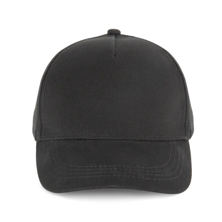 Sportkappe mit 5 Panels aus dicker Baumwolle Black