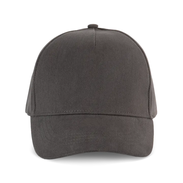 Sportkappe mit 5 Panels aus dicker Baumwolle Dark Grey