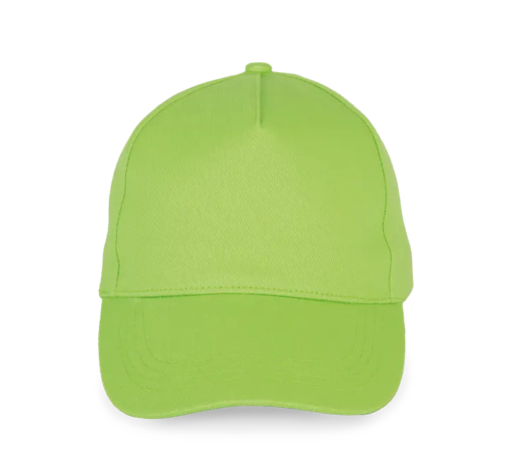 Sportkappe mit 5 Panels aus dicker Baumwolle Lime