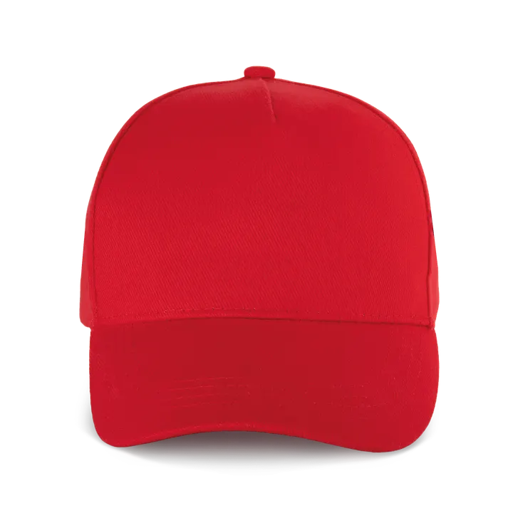 Sportkappe mit 5 Panels aus dicker Baumwolle Red