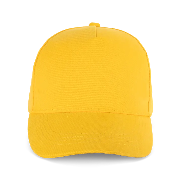 Sportkappe mit 5 Panels aus dicker Baumwolle Yellow