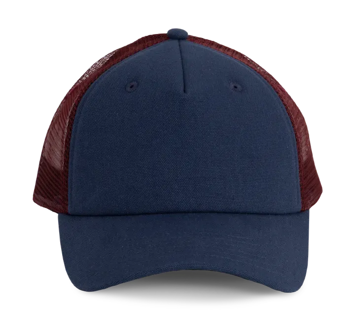 Casquette Trucker - 5 panneaux Indigo / Wine