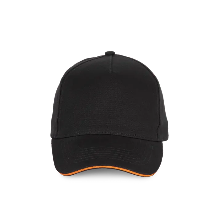 Kappe - 5-Panels Black / Orange