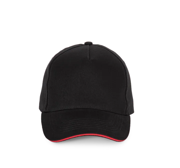Kappe - 5-Panels Black / Red