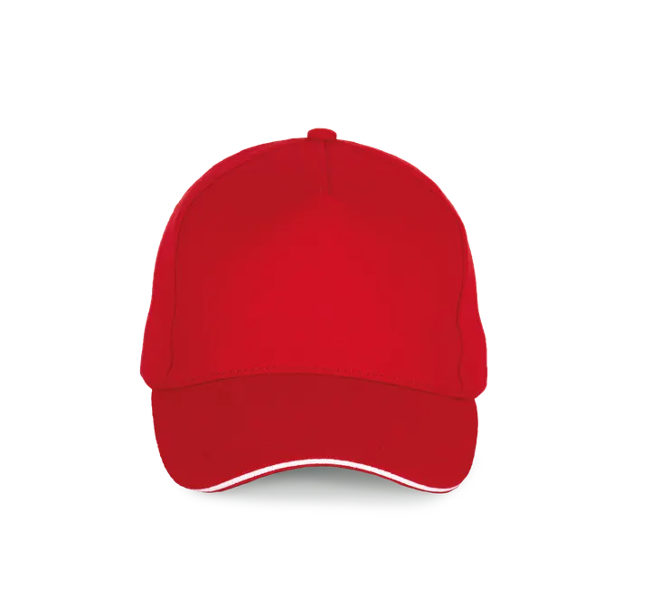 Kappe - 5-Panels Red / White